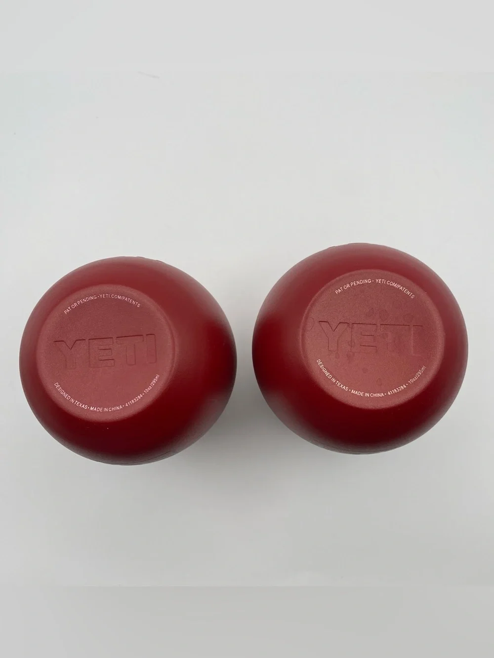 Yeti Red Stainless Steel Accent Vases - Pair